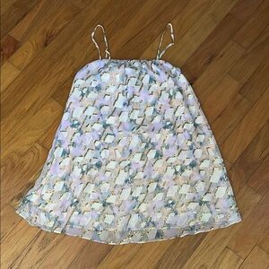 Women’s Mini Sleeveless Dress with Abstract Pattern